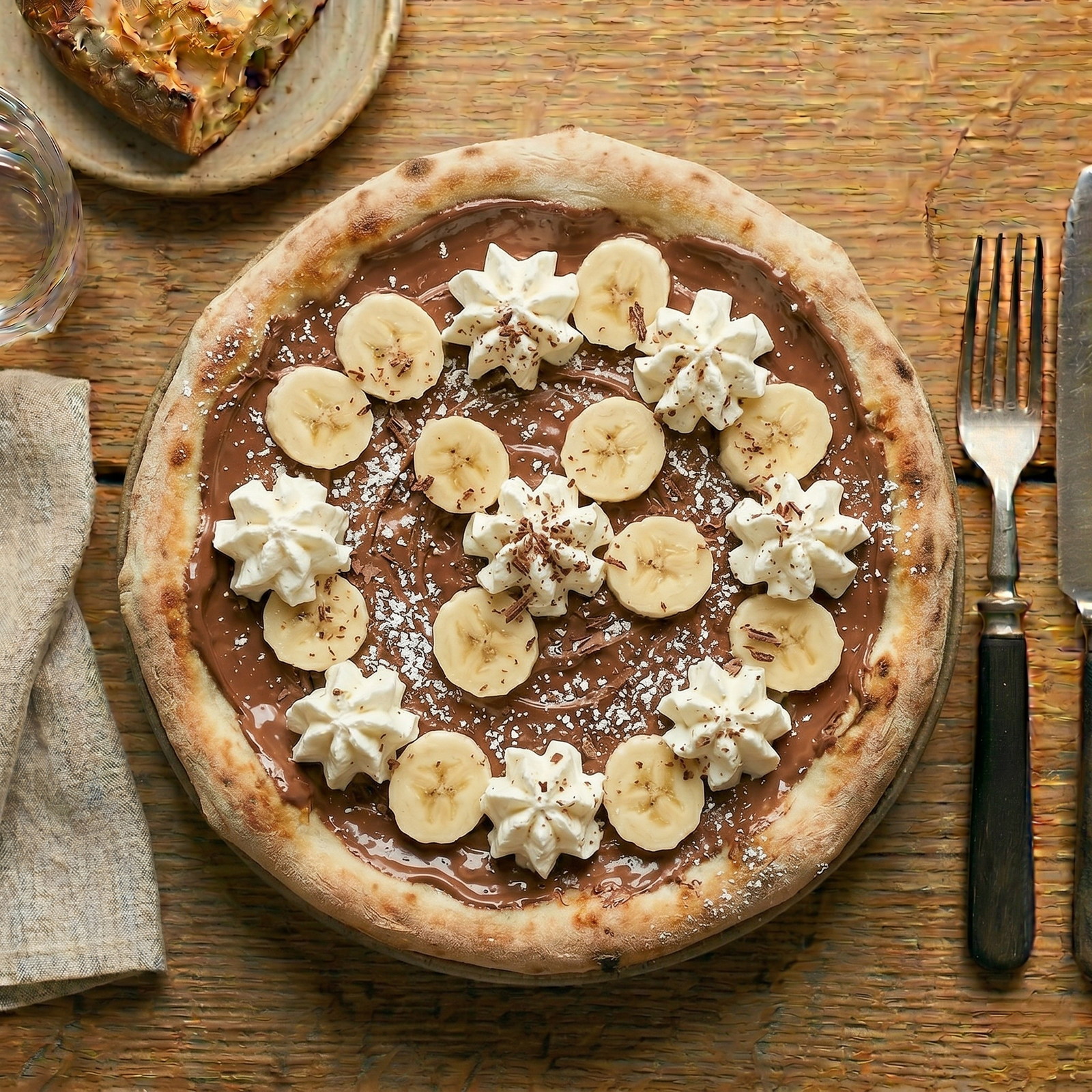 Pizza Nutella Bananes Chantilly